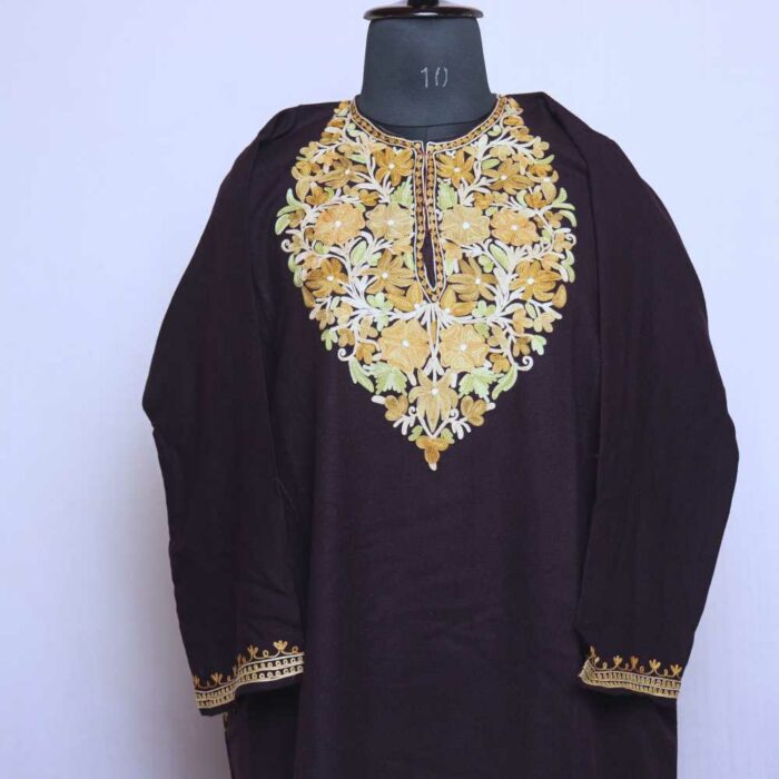 Wine Gulbahar Premium Cashmilon Ari Pheran