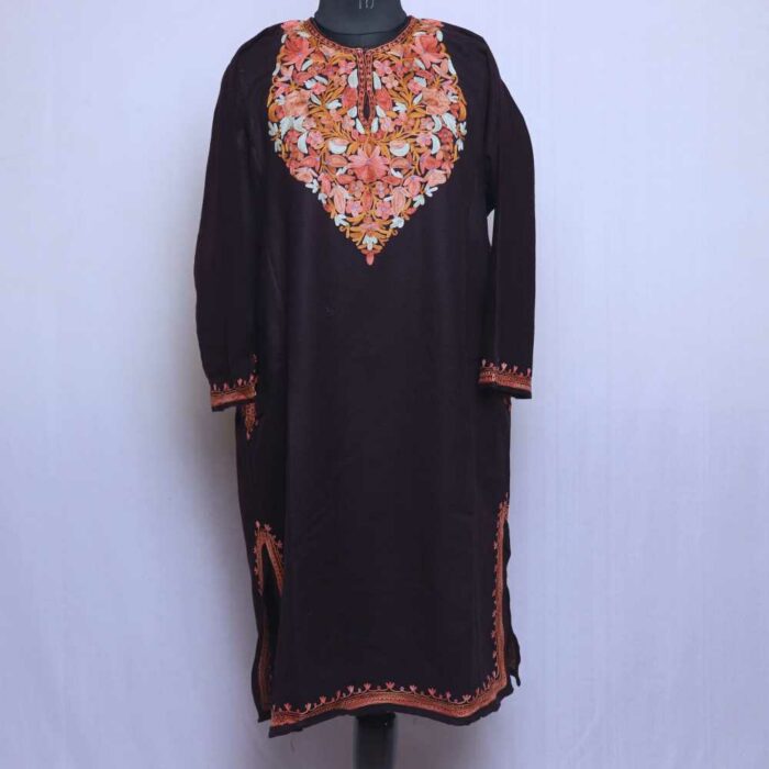 Wine Lokut Posh Premium Cashmilon Ari Pheran - Image 3