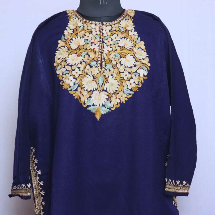 Blue Guldasta Premium Cashmilon Ari Pheran