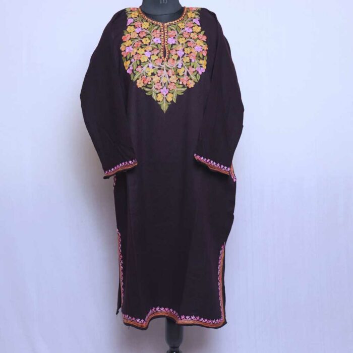 Wine Premium Cashmilon Ari Pheran - Image 3