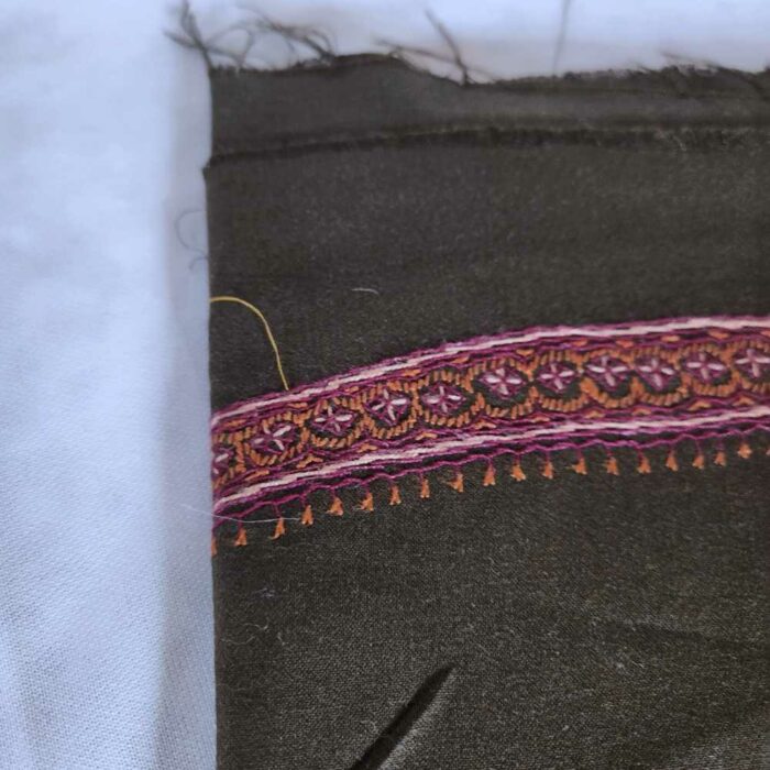 Dark Olive Men Unstitched Kurta Pyjama - Image 2