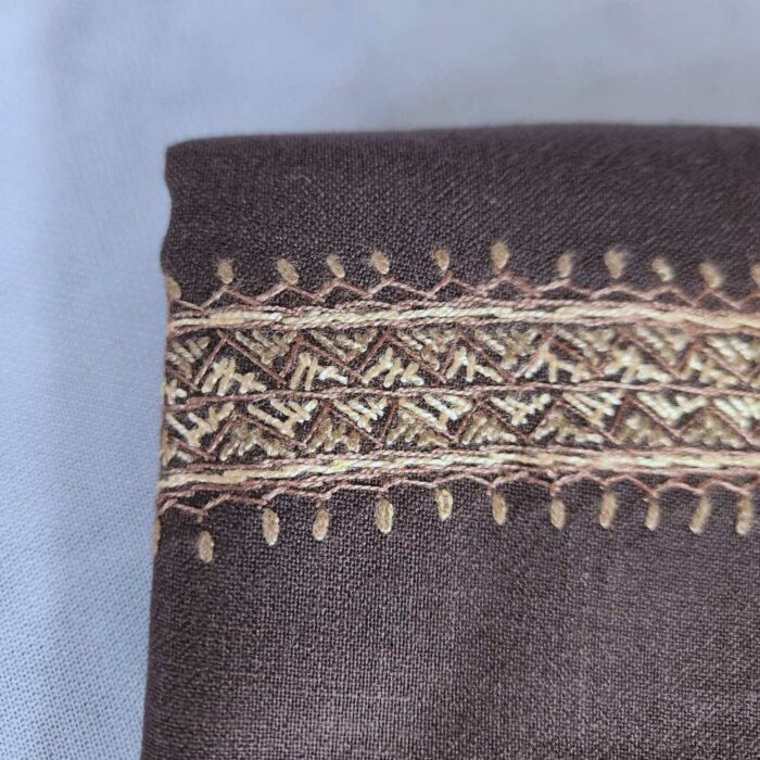 Brown Men Unstitched Kurta Pyjama - Image 2