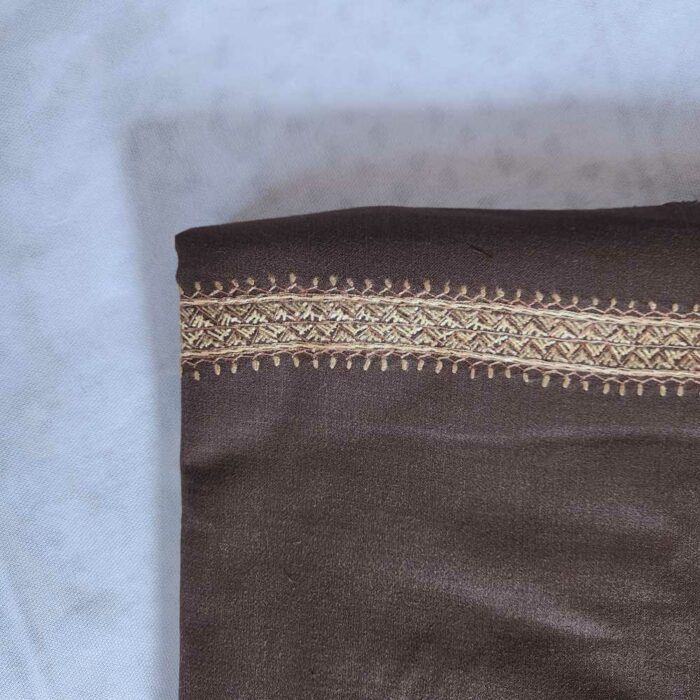 Brown Men Unstitched Kurta Pyjama - Image 3