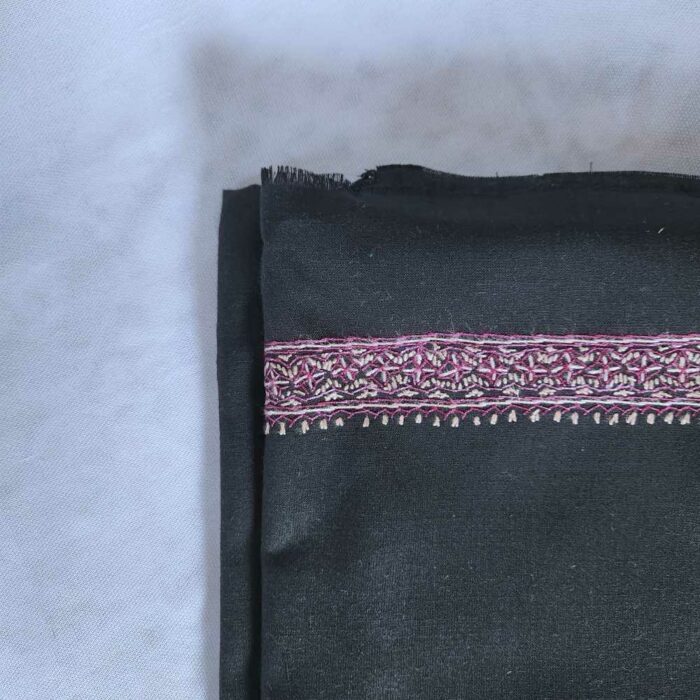 Black Men Unstitched Kurta Pyjama - Image 2