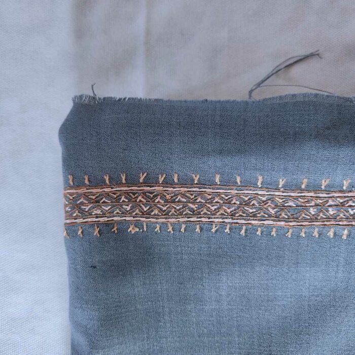 Greyish Blue Sitar Men Unstitched Kurta Pyjama - Image 2