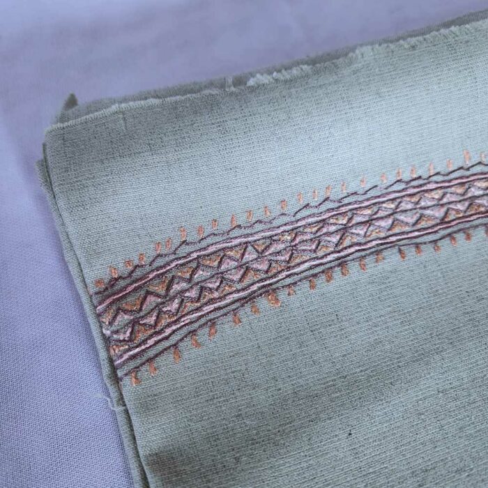 Pista Green Men Unstitched Kurta Pyjama - Image 2