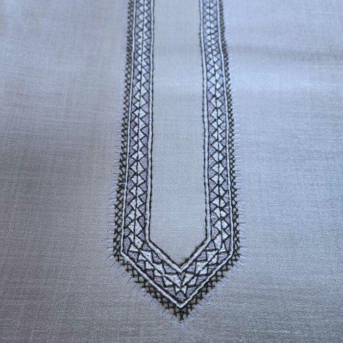 Grey Men Unstitched Kurta Pyjama - Image 2