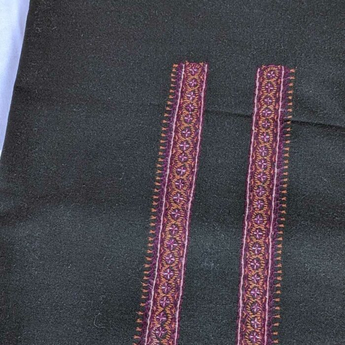 Dark Olive Men Unstitched Kurta Pyjama - Image 3