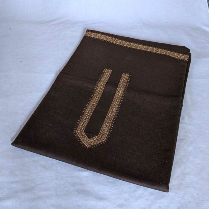 Brown Men Unstitched Kurta Pyjama