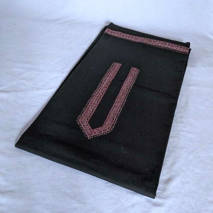 Black Men Unstitched Kurta Pyjama