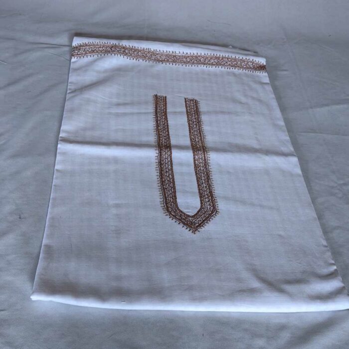 White Men Unstitched Kurta Pyjama