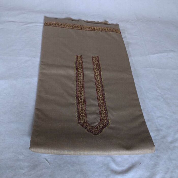 Pashmina brown Men Unstitched Kurta Pyjama