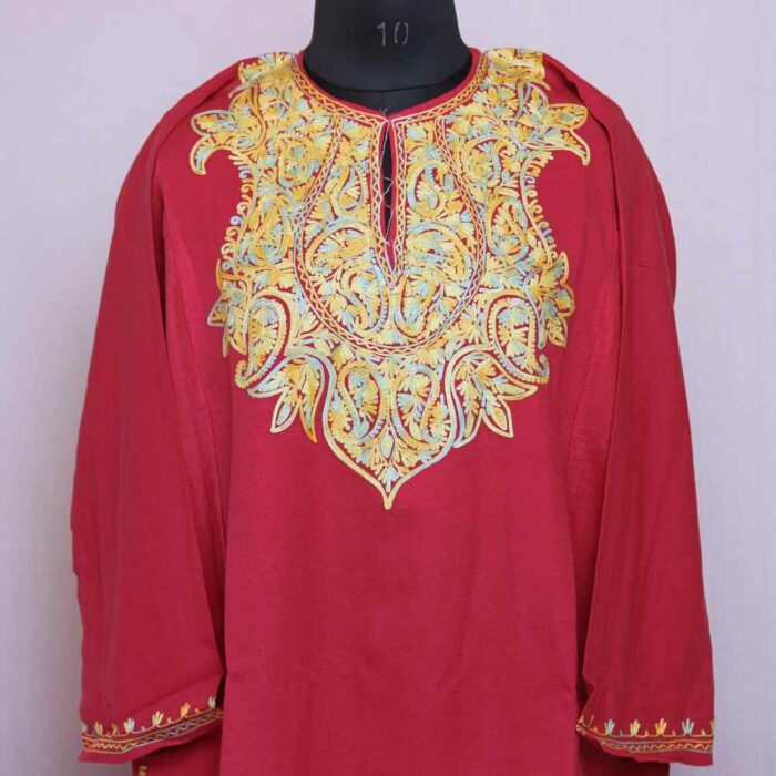Pink Badaam Bagh Cashmilon Ari Pheran - Image 3