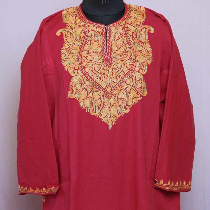 Pink Badam Vaer Cashmilon Ari Pheran - Image 3
