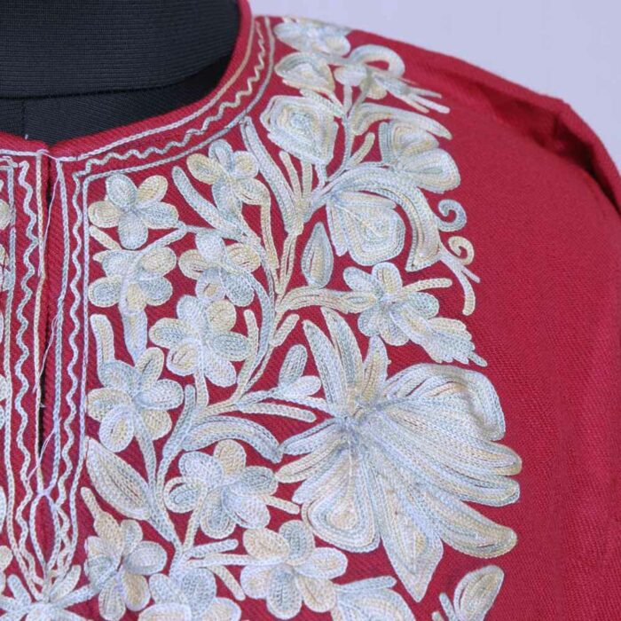 Pink Sheen Cashmilon Ari Pheran - Image 2