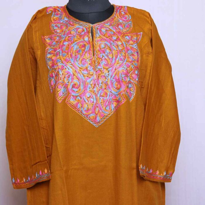 Mustard Bodh Badaami Multi Cashmilon Ari Phiran - Image 2