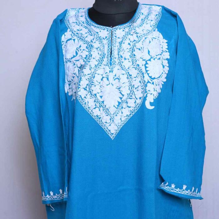 Blue Shalimar Cashmilon Ari Pheran - Image 3