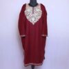 Maroon Poshbagh Cashmilon Ari Pheran