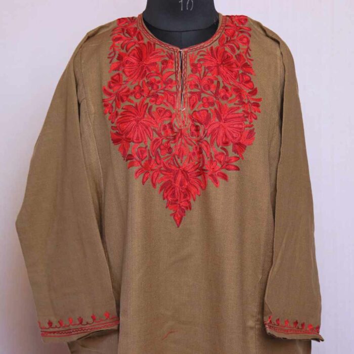 Light Brown Poshbagh Cashmilon Ari Phiran - Image 2