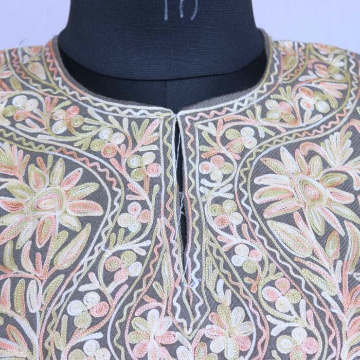 Beige Jhelum Keef Cashmilon Ari Phiran - Image 2