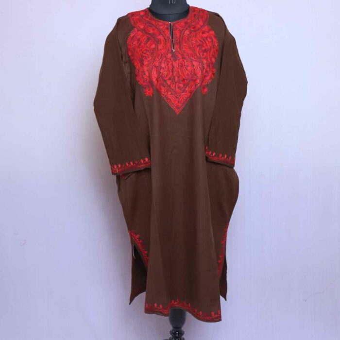 Dark Brown Jhelum Cashmilon Ari Phiran