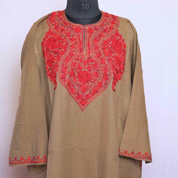 Light Brown Jhelum Cashmilon Ari Phiran - Image 3