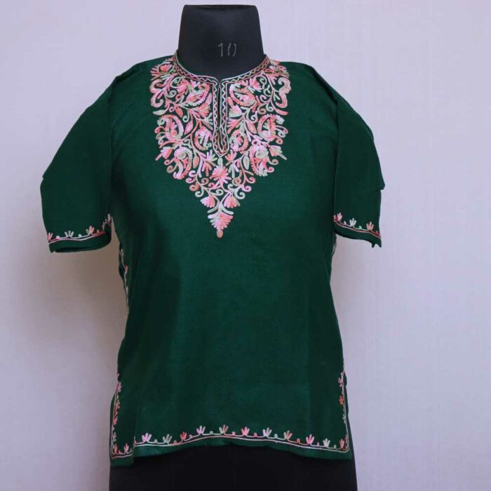 Green Kids Traditional Kashmiri Pheran L25