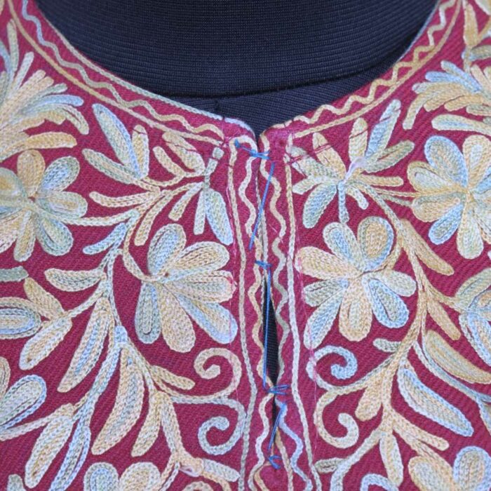 Pink Posh Cashmilon Girls Pheran/Short Kurta (L30) - Image 3