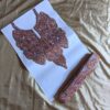 Copper Pink Badami Nukhta Tilla Neck Patch with Border