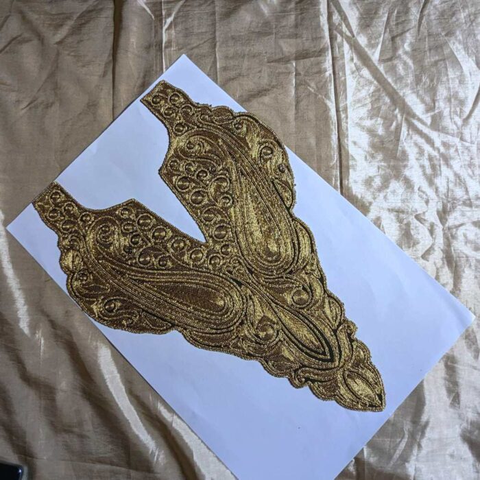 Golden Badami Tilla Neck Patch