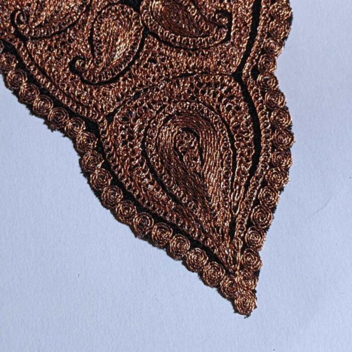 Copper Badami keef Tilla Neck Patch - Image 2