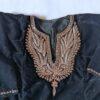 Girls Black Velvet Pheran with Golden Tilla (Length 28)
