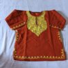 Rust Orange Cashmilon Traditional Kids Ari Pheran (L19.5)