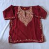 Maroon Cashmilon Traditional Kids Ari Pheran (L20)