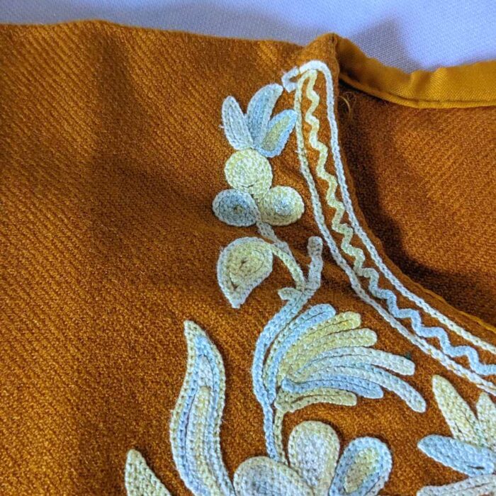 Mustard Girls Traditional Kashmiri Pheran/Short Kurta L30, 7-8Y - Image 2