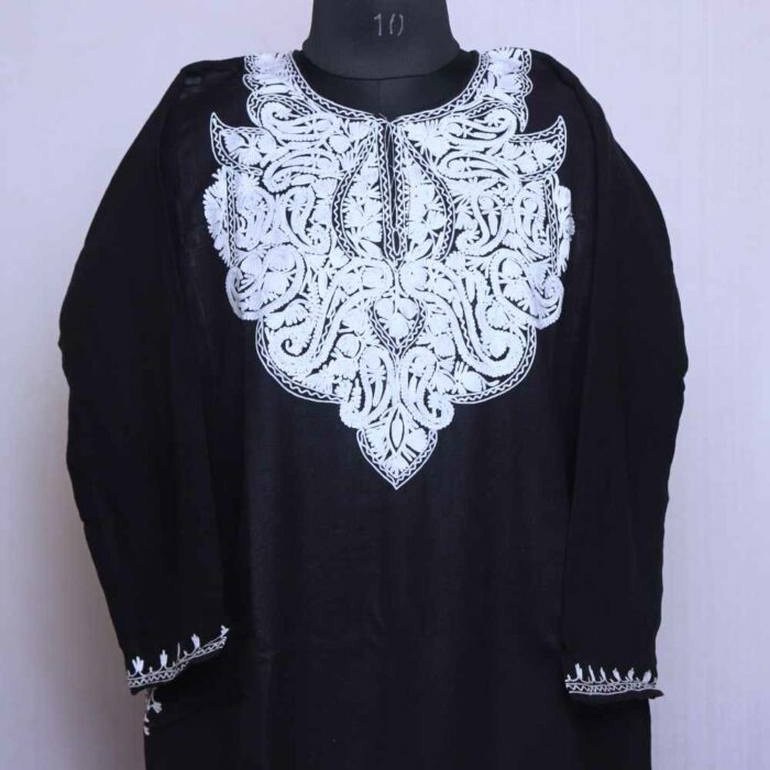 Black Cashmilon Ari Pheran