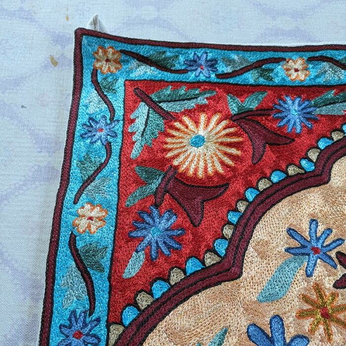 Kashmiri Chainstitch Wall Hanging - Exquisite Tree of Life Decor 3x2 - Image 2