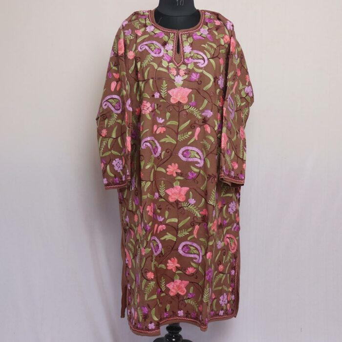 Brown Raffal Jal Aari Pheran - Image 2