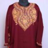 Dark Maroon Shahi Aari Cashmilon Pheran