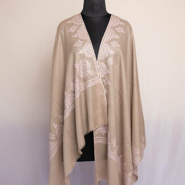 Pashmina Natural Sozni HandWork Stole