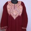 Maroon Aari Cashmilon Pheran