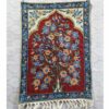 Maroon Blue Kashmiri Chainstitch Wall Art - Magical Tree of Life 3x2