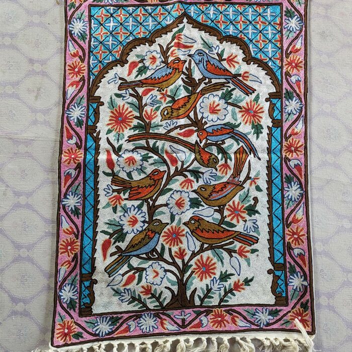 Charming Tree of Life 3x2 Kashmiri Chainstitch Wall Hanging