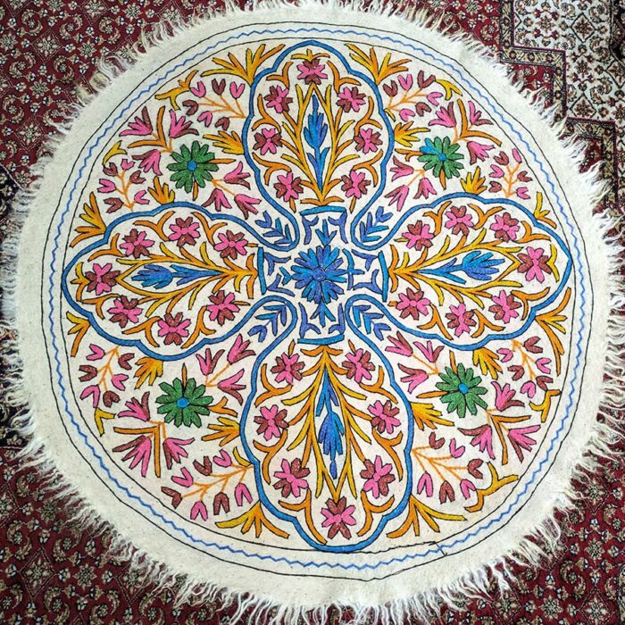 Shahi Handmade Aari Embroidered Wool Namda 4.5FT