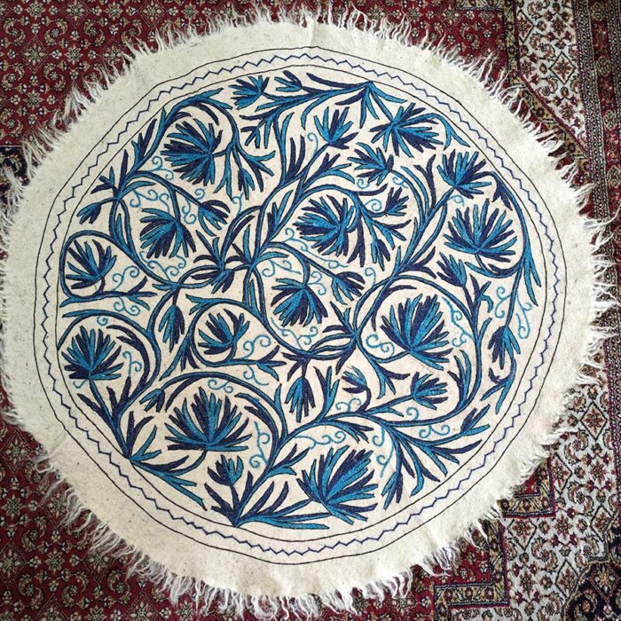 Yarbal Handmade Aari Embroidered Wool Namda 5FT