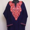 Dark Navy Blue Harud Cashmilon Aari Pheran