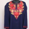 Dark Navy Blue WazulPosh Cashmilon Aari Pheran