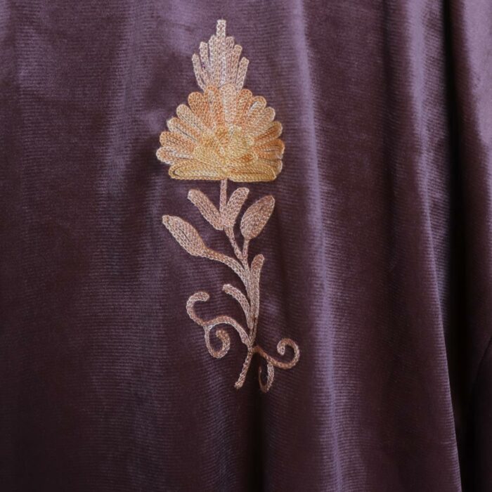 Brown Aari Velvet Pheran - Image 4
