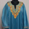 Blue Aari Velvet Pheran
