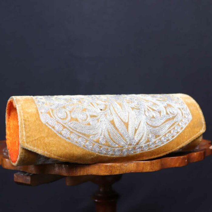 Yellow Zari Tilla Clutch